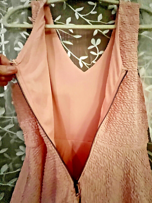 ピーチ Sleeveless V neck Lined peplum top Pretty Peach. sm/med | eBay