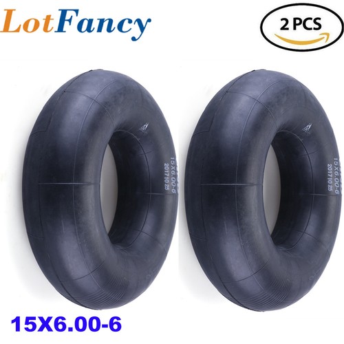 TWO LAWN Mower 15X6006 15X6.006 TIRE INNER TUBE RUBBER VALVE NEW