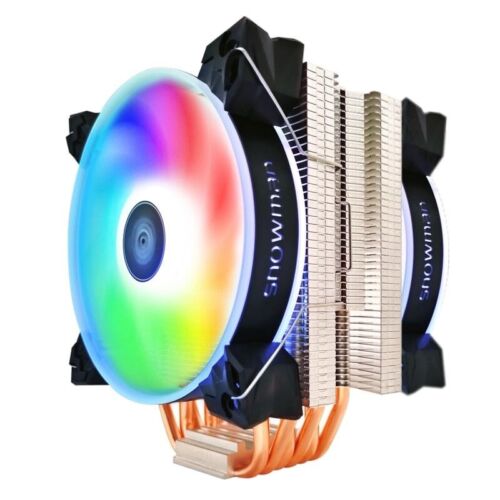 CPU Cooler 120mm Pipes RGB 6 Heat PWM 4Pin LGA1200 775 1150 1151 1155 2011 - Picture 1 of 22