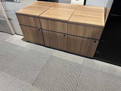 15 3/4''Wx23 3/4''Dx22''H Mobile Box/File Pedestal in Modern Walnut Laminate Finish