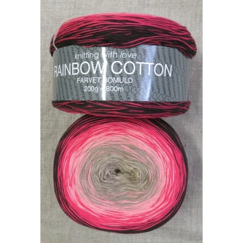 200g RAINBOW COTTON Bobbel Wolle 222 FARBVERLAUF 100% Baumwolle 4-fädig LACE - Bild 2 von 4