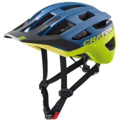 Cratoni Fahrradhelm AllRace S/M 52-57cm MTB blau gelb matt