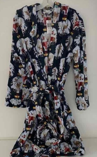 NWT $69.~ Vera Bradley Merry Mischief Ornaments Hooded Fleece Robe ~ Size LG/XL - Picture 6 of 14