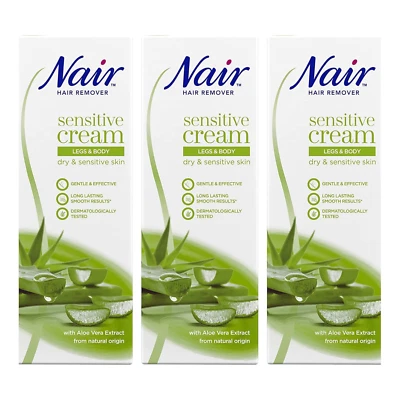 Nair Hair Remover Aloe Vera Sensitive Cream 100ml - Pack of 3