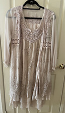 Vintage Light Pink 2pieces LACE Dress Pit to pit (16.5in), Length (41in)