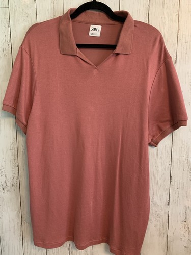ZARA Pink/Rose SWEATER Jumper COLLARED 