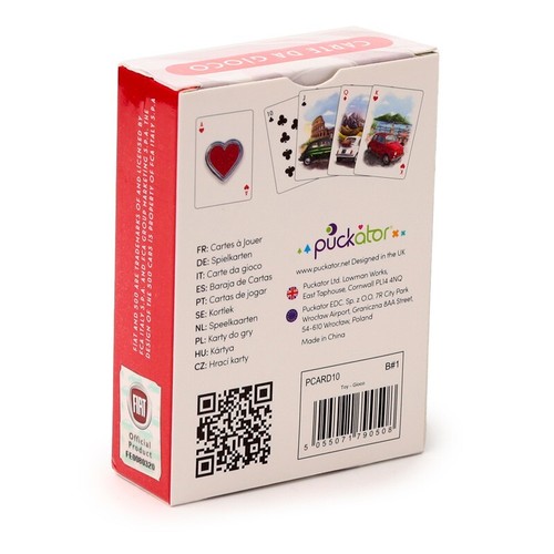 Classic Fiat 500 Theme - New Sealed Pack of Standard Playing Cards 52 Deck - Picture 8 of 8