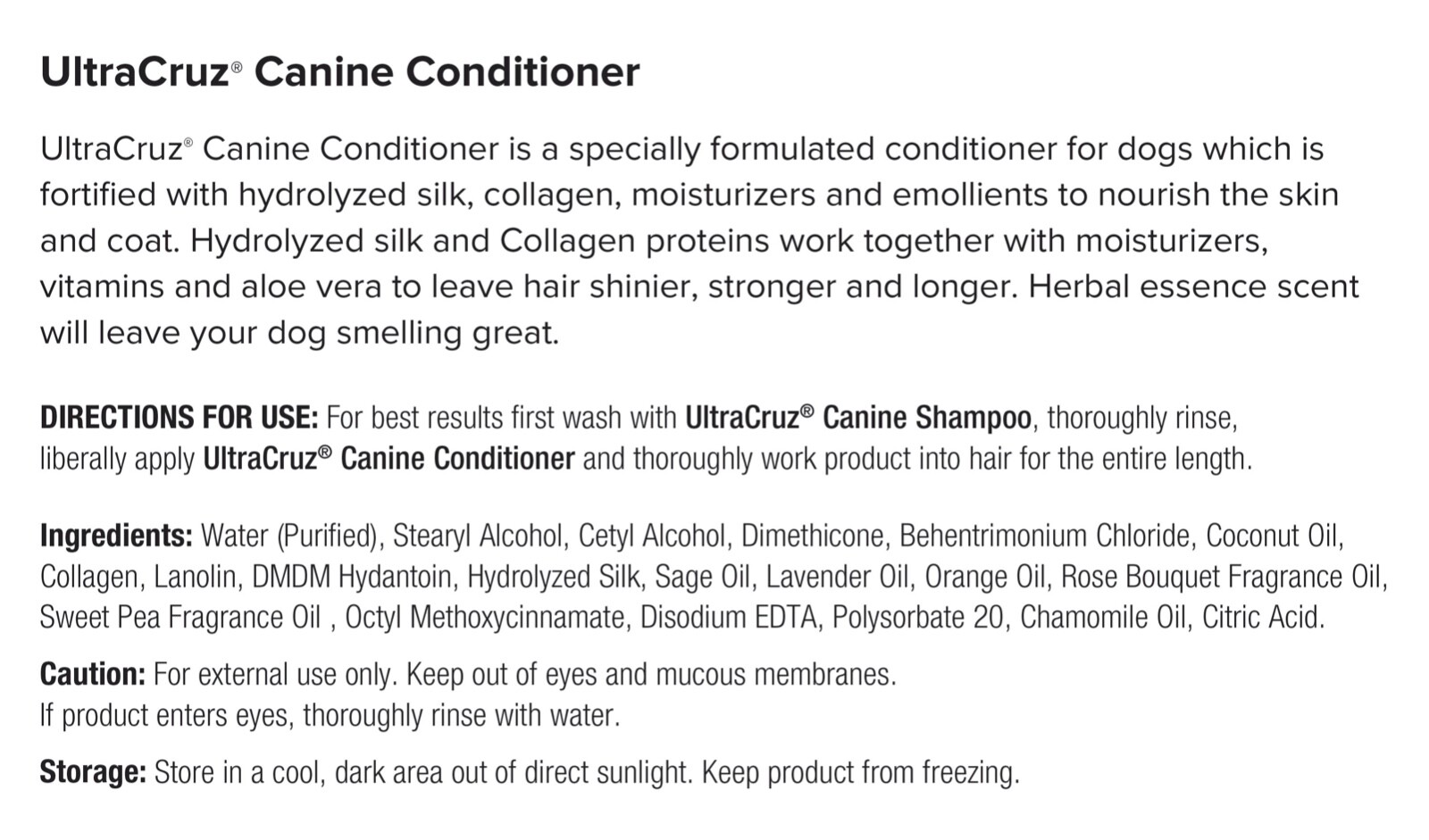 UltraCruz Canine Dog Shampoo and Conditioner Bundle, 32 oz Each
