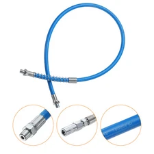 Grease Gun Hose Kit 23.8" 10000 PSI w Grease Gun Coupler 1/8 NPT Threads Blue