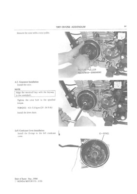 HONDA Workshop Manual CB125 CB125S 1971 to 1978 1979 1980 1981