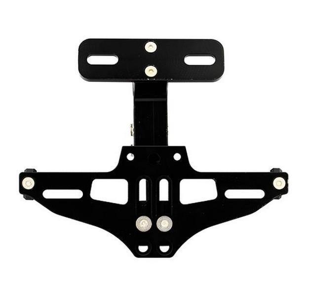 Support de plaque moto réglable Blackway accessoire tuning châssis aluminium noir