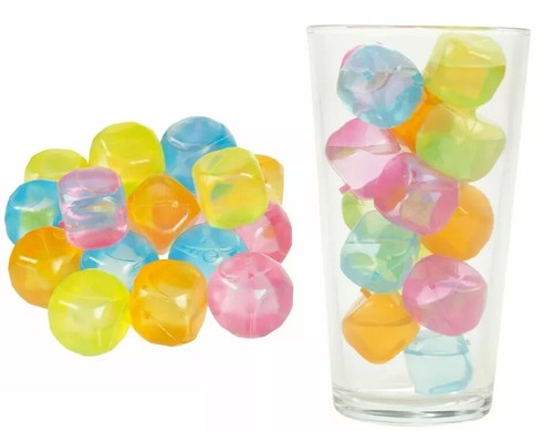 40Pcs Reusable Plastic Coloured Ice Cubes use in Cold Drinks Bar BBQ Multicolour - Picture 6 of 6