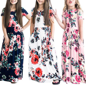 girls long maxi dress