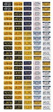 1/64 scale model car assorted USA New York Commercial license plates state tags