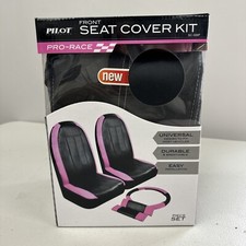 Pilot Sc-306p 2 Pc Black Pink Universal Front Seat Covers