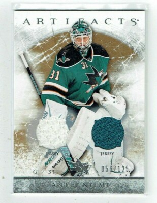 12-13 UD Upper Deck Artifacts  Antti Niemi  /125  Dual Jerseys