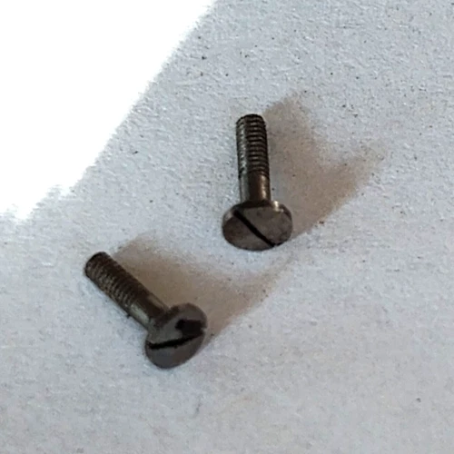 2 ELGIN 12 SIZE POCKETWATCH CASE SCREWS W/R  --BB-1621