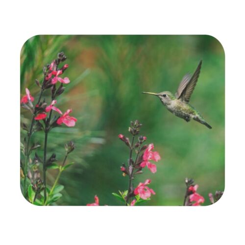 Podkładka pod mysz (Prostokąt) obraz kolibra z radością miłości.  - Zdjęcie 1 z 5