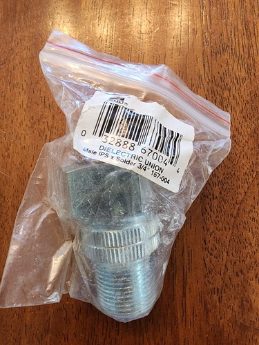 B & K 3/4" MIP x 3/4" Copper Sweat Dielectric Union 167-004HC ,HUB (19BB1