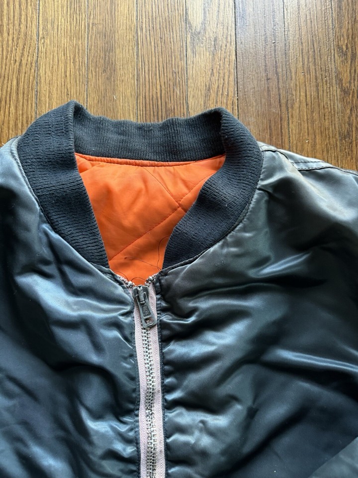 Vintage 80s Concord Military Jacket Mens Xl USA Olive Orange Emar