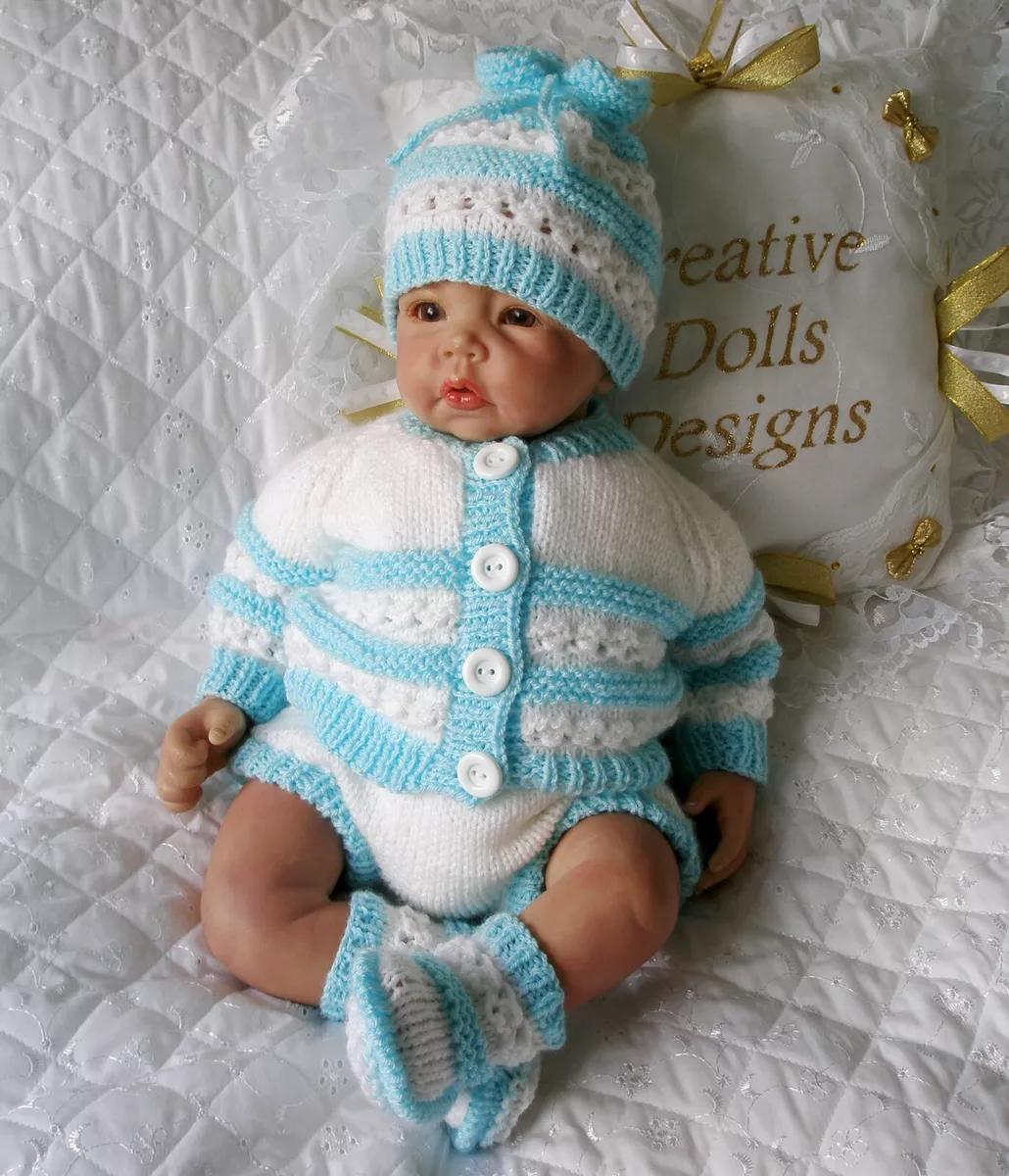 Baby Boy Girl Knitting Pattern dk Cardigan Hat Pants Boots 0-3