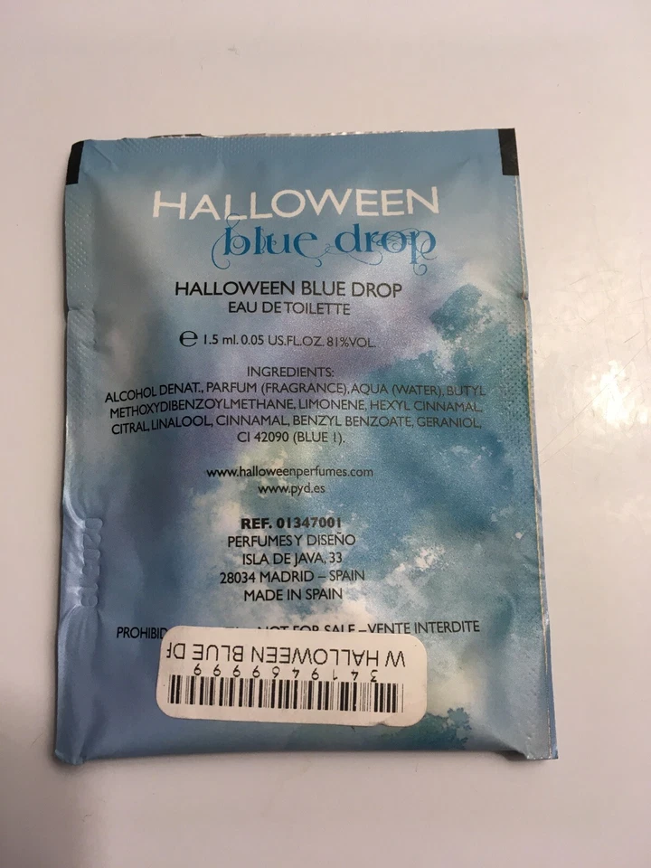 Mini frasco de muestra de viaje Jesus Del Pozo Halloween Blue Drop 0,05 OZ eau de parfum spray Foto 2 de 2