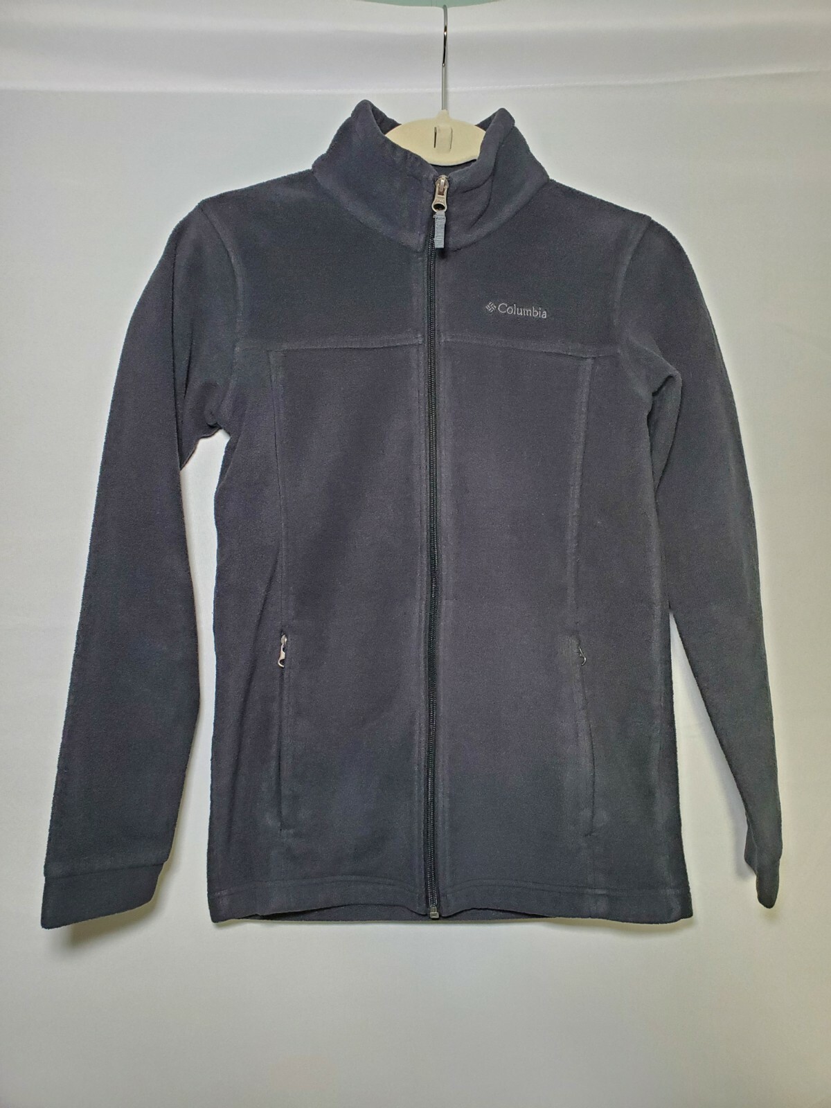 Columbia Black Fleece Zip Up Long Sleeve Jacket Youth Size Large 14/16.