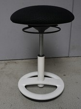 Topstar Intertek Hocker Arbeitshocker Sitness Gasfeder schwarz weiß (F23-1329)