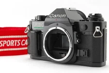 [ N MINT w/Strap ] Canon AE-1 Program Black 35mm SLR Film Camera Body From Japan