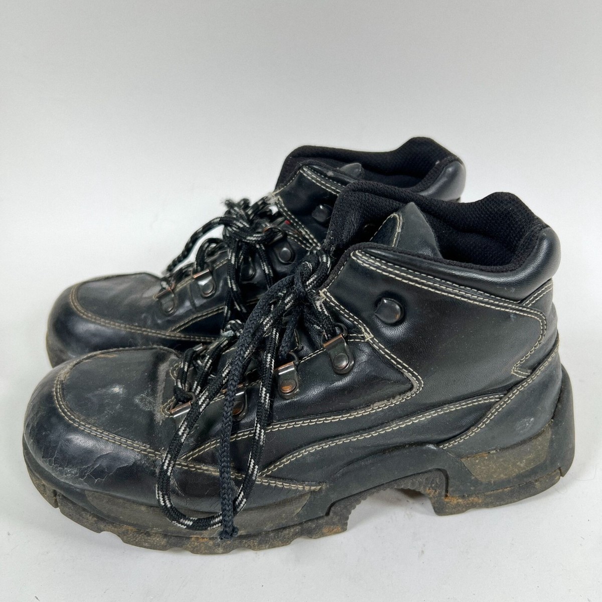 Women's Vintage 90s Grunge Route 66 Black Grunge Chunky Platform