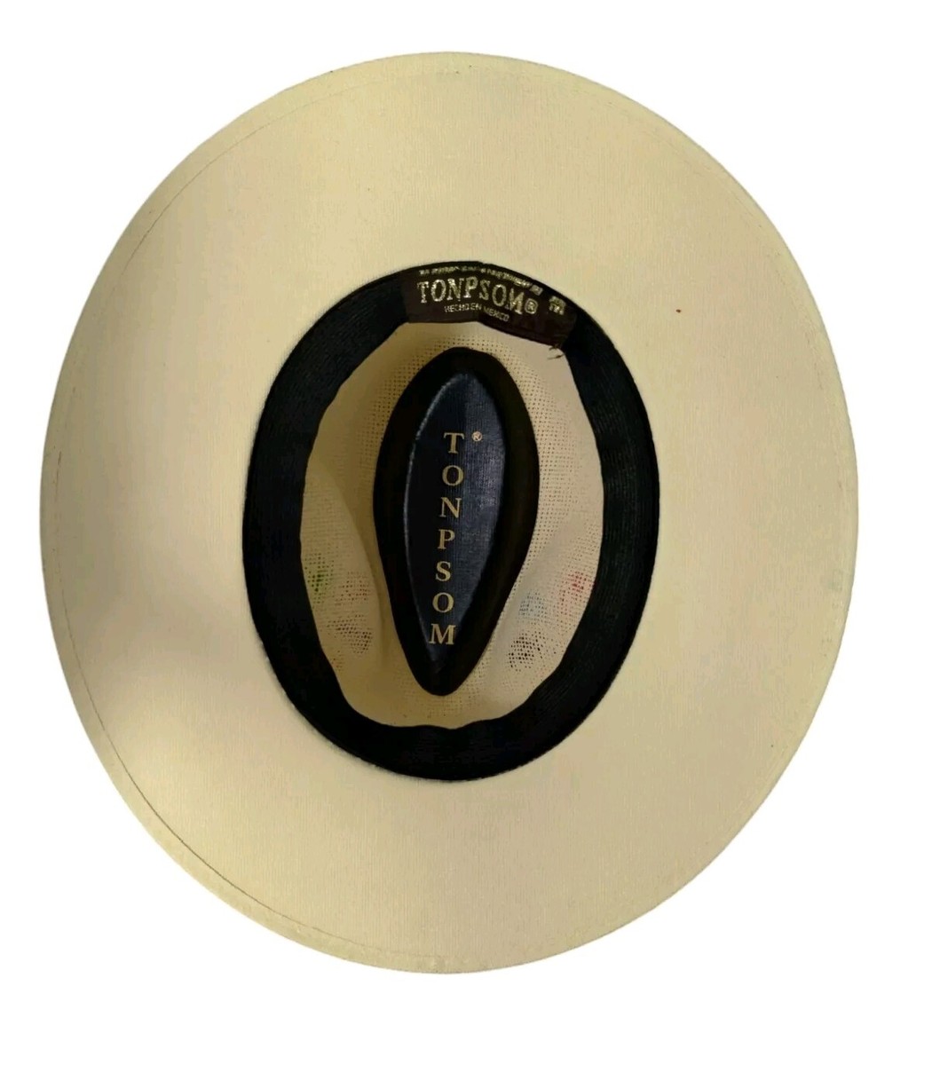 TONPSOM Mens Explorer Fedora Sugar Skull Safari Hat Size M Made In Mexico TONPSOM Mens Explorer Fedora Sugar Skull Safari Hat Size M  main image 4