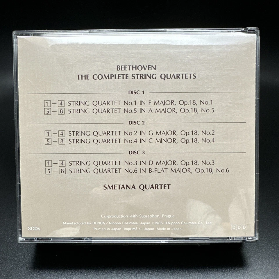 Beethoven Complete String Quartets, Smetana [Denon 9 CD Box Set] NM RARE JAPAN Foto 4 de 4