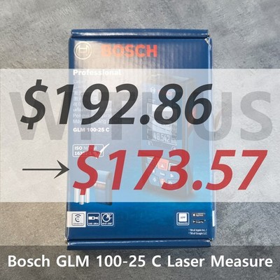 [CLEARANCE] Bosch GLM 100-25 C Laser Distance Measure Blutooth 100M