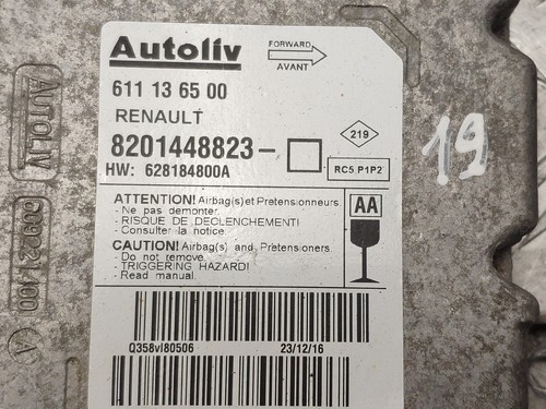 OPEL MOVANO B Safety restraint System Control Unit 8201448823 - Picture 4 of 4