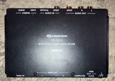 Crestron HD-DA-2 HDMI Distribution Amplifier & Audio Converter - Black (NO PSU)
