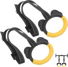 Kids Gymnastic Rings with Adjustable Straps Pull up Olympic Rings for Kid s Pu
