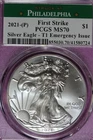 2021 P PCGS MS70 T1 EMERGENCY ISSUE AMERICAN SILVER EAGLE #B51976