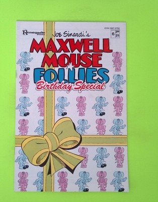 Maxwell Mouse Follies #6 Vol. 2 Renegade Press 7.0 Comic Book R54-129