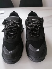 Balenciaga Triple S Sneakers Triple Black Shoes Size 8 UK 42 EUR Excellent 