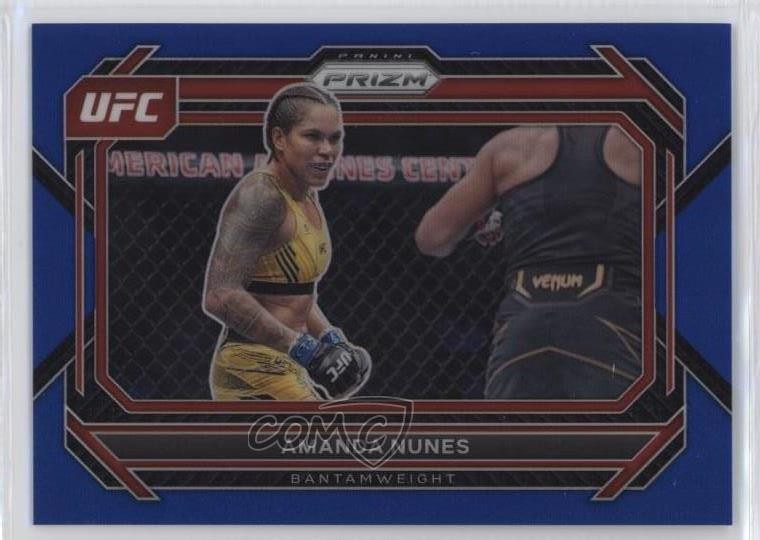 2023 Panini Prizm UFC Blue Prizm 97/175 Amanda Nunes #66 0at1