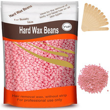 Hard Wax for Hair Removal, Rose Pink Wax Beads for Sensitive Skin and Brazilian