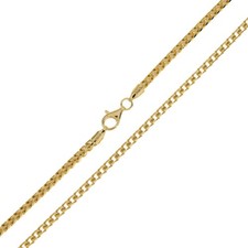 Cavill Damen Halskette 925 Sterling Silber Vergoldet Gold 55 cm Echtschmuck