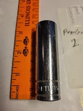 Pro-Grade 14304 11/16" Deep Wall Socket 12 Pt. 1/2" Drive - NOS