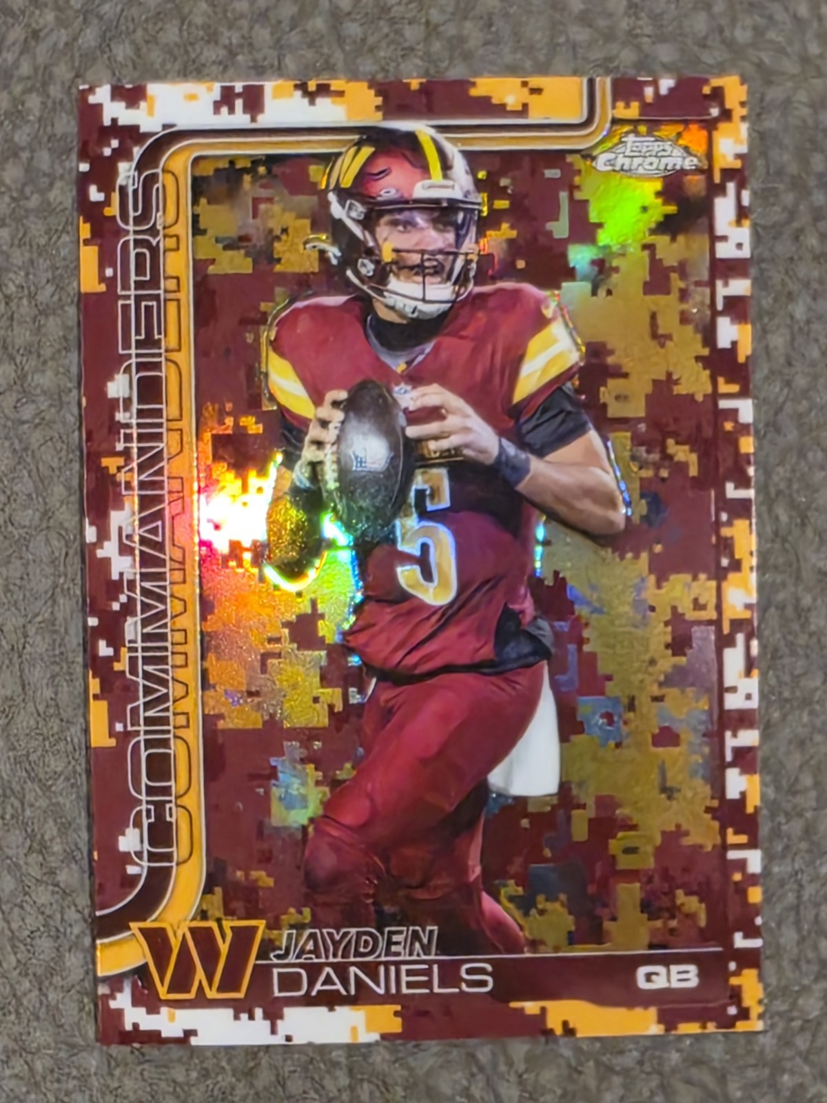 2025 Topps Chrome Team Camo Variation Jayden Daniels