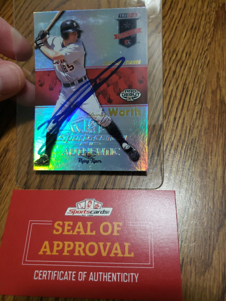 2008 Tristar Projections Auto Reflectives #161 Daniel Worth With COA NM-MT 