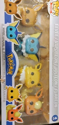 Funko Pop! Vinyl: Pokémon - Eevee / Vaporeon / Jolteon/ Flareon - 4 Pack -...