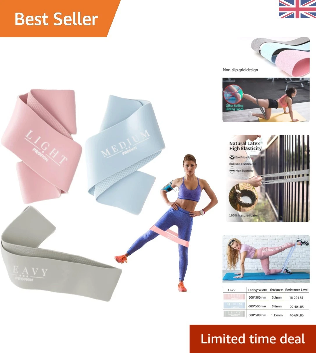 Durable Natural Rubber Resistance Bands Set - Multi-Level Strength Training