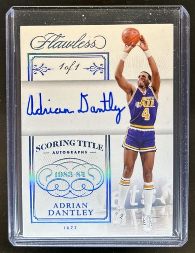 2024-25 Panini Flawless Adrian Dantley 2023 Scoring Title Auto Platinum #1/1
