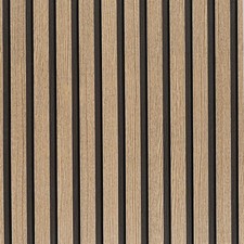 LOVADA Brown Wood Slat Peel and Stick Wallpaper - 17.5" x 100", Dark