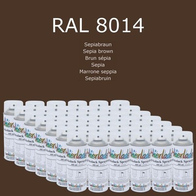 42 x Dekolack Spraydose 400 ml RAL 8014 Sepiabraun Sepia brown Brun sépia Sepia 